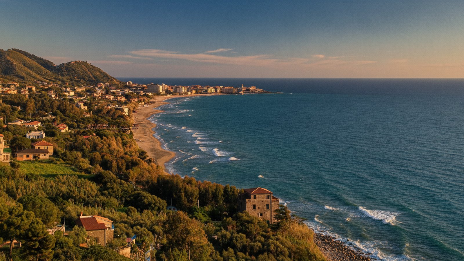 Insenatura rocciosa con acqua turchese lungo la costa del Cilento